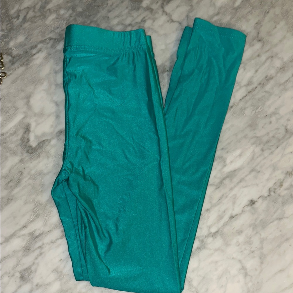 Vibrant Blue and Green Seamless Leggings
